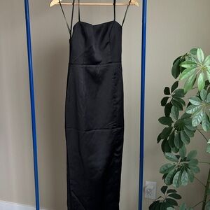 Elegant Black Spaghetti Strap Dress